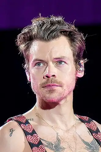 Harry Styles tijdens een optreden in 2023