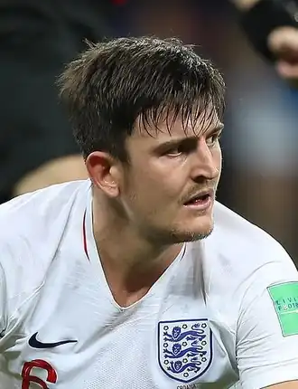 Maguire in 2018 als speler van Engeland