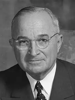 President Harry S. Truman uit Missouri Democratische Partij