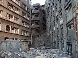 Gebouwen en de zogenoemde 'trap naar de hel'