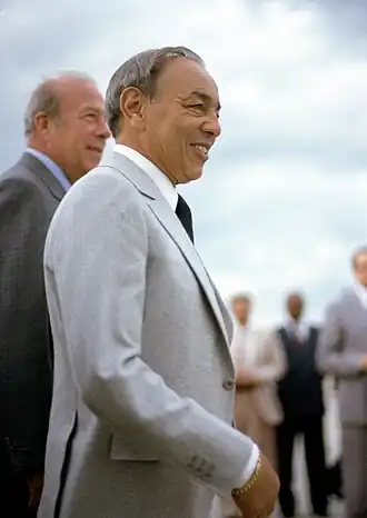 Koning Hassan II in 1983