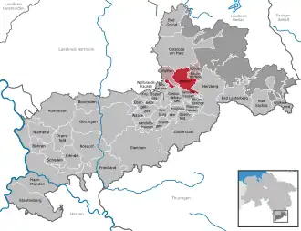 Kaart van Hattorf am Harz