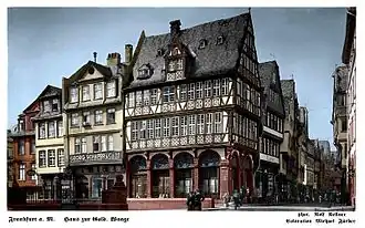 Haus zur Goldenen Waage, in het midden, omstreeks 1900