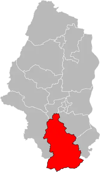 Locatie van het kanton