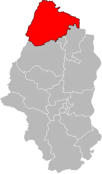 Locatie van het kanton