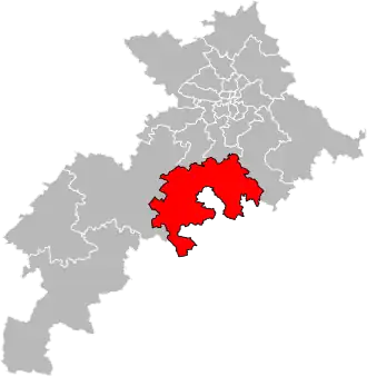 Locatie van het kanton