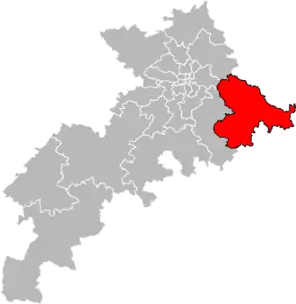 Locatie van het kanton