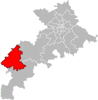 Locatie van het kanton