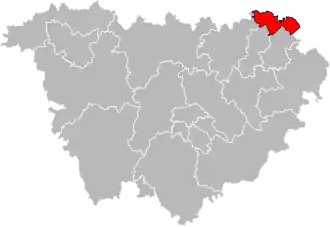 Locatie van het kanton