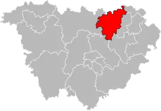 Locatie van het kanton