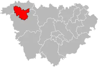 Locatie van het kanton