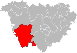 Locatie van het kanton