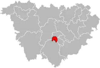 Locatie van het kanton