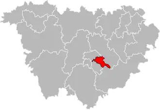 Locatie van het kanton