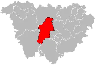 Locatie van het kanton