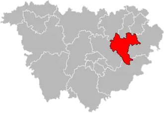 Locatie van het kanton