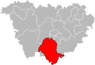 Locatie van het kanton