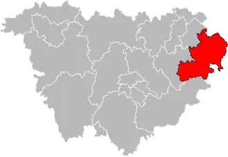 Locatie van het kanton