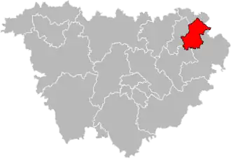 Locatie van het kanton