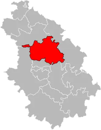 Locatie van het kanton