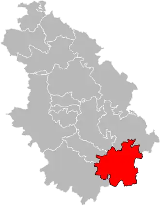 Locatie van het kanton