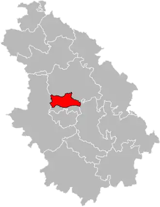 Locatie van het kanton