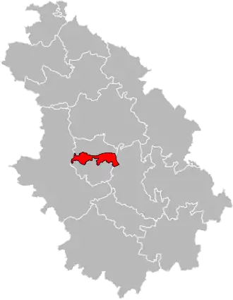 Locatie van het kanton