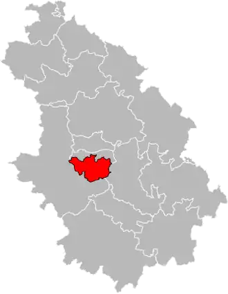 Locatie van het kanton