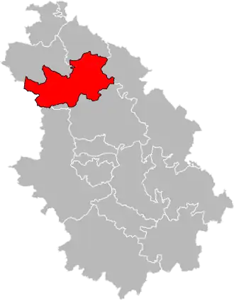 Locatie van het kanton