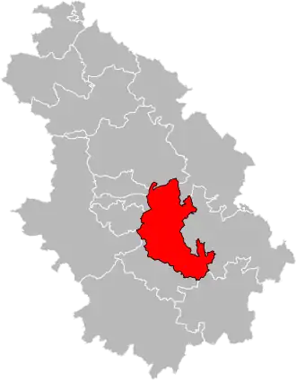 Locatie van het kanton