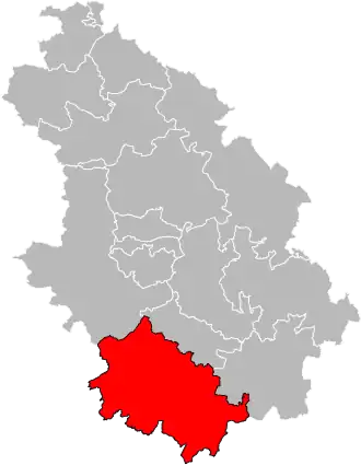 Locatie van het kanton