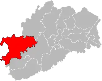 Locatie van het kanton