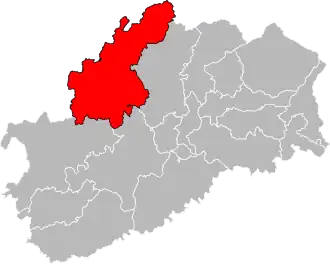 Locatie van het kanton