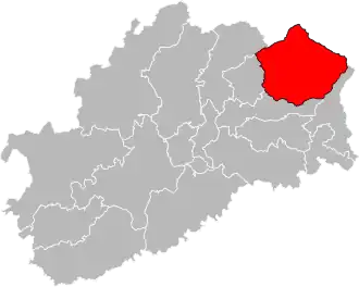 Locatie van het kanton