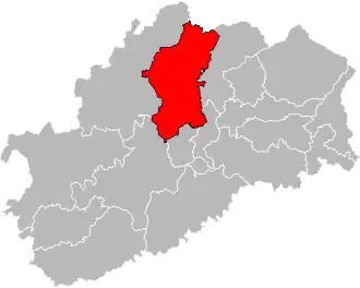 Locatie van het kanton