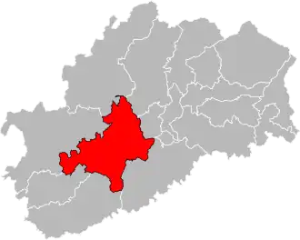 Locatie van het kanton