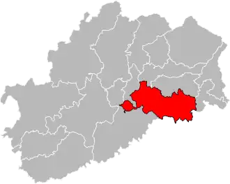 Locatie van het kanton