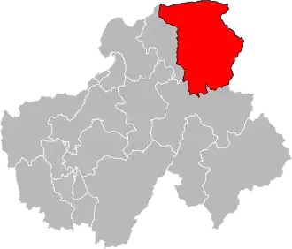 Locatie van het kanton