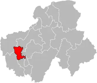 Locatie van het kanton