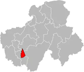 Locatie van het kanton