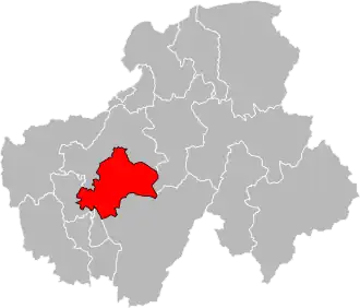 Locatie van het kanton