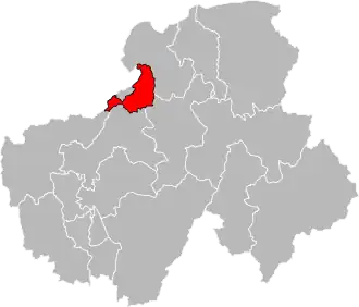 Locatie van het kanton