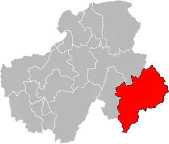 Locatie van het kanton