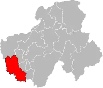 Locatie van het kanton