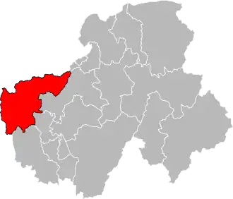 Locatie van het kanton