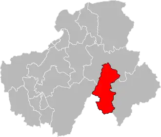 Locatie van het kanton