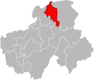 Locatie van het kanton