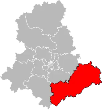 Locatie van het kanton