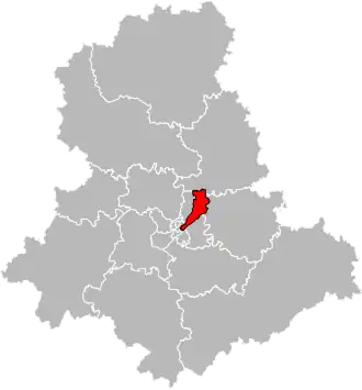 Locatie van het kanton