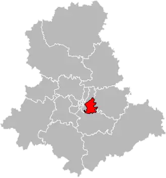 Locatie van het kanton